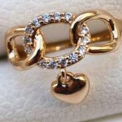 تصویر انگشتر کارتیر آویز قلبی 