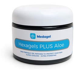 تصویر پوست مصنوعی شش ظلعی 2.5 سانتی متری Medagel Hexagels Plus Aloe Vera