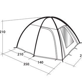 تصویر مشخصات، قیمت و خرید چادر مسافرتی 3 نفره مدل Outwell - Arizona 300 