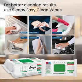 تصویر دستمال مرطوب پاک کننده اسلیپی Sleepy مدل Easy Clean | بسته 100 عددی |