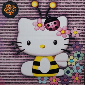 تصویر فرش کودک طرح کیتی کد ۱۱۳۷ 