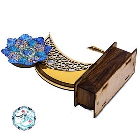 تصویر تندیس مشبک جا قلمی میناکاری 