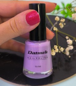 تصویر لاک ناخن داتمه Datmeh - آبی پاستیلی nail polish Datmeh