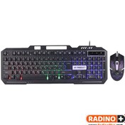 تصویر ست کیبورد و موس گیمینگ XP-Product 10400 RGB XP Wired Mouse And Keyboard XP-10400