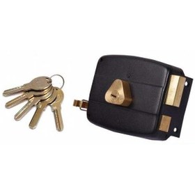 تصویر قفل حیاطی با ۵ کلید کامپیوتری آهنی اکو مدل ERL-540IB 