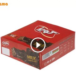 تصویر ویفر کاکائویی کوپا با طعم شیری – بسته ۱۲ عددی copa wafer milk chocolate-12pcs