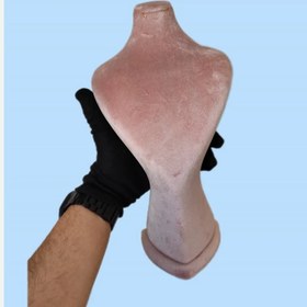 تصویر مانکن چرمی جواهرات مشکی سایز 2 