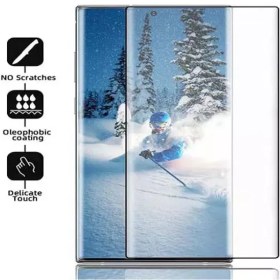 تصویر گلس شیشه ای منحنی تمام صفحه سامسونگ گلکسی اس 23 اولترا Samsung Galaxy S23 Ultra Full Cover Glass Screen Protector