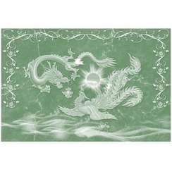 تصویر تابلو فنگشویی عشق مدل اژدها و ققنوس 