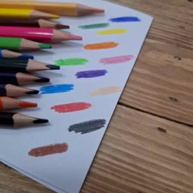 تصویر مداد رنگی ۱۲ تایی GMD 