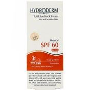 تصویر کرم ضد آفتاب هیدرودرم spf60 رنگی مناسب پوست های خشک و حساس ۵۰ میلی لیتر 