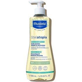 تصویر روغن پاک کننده استلاتوپیا پوست حساس ماستلا Mustela Mustela Estlatopia cleansing oil for sensitive skin code:034313