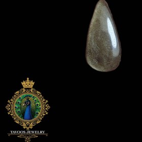 تصویر سنگ ابسیدین طلایی طبیعی | تراش فانتزی (اشک) | 5.97 گرم 