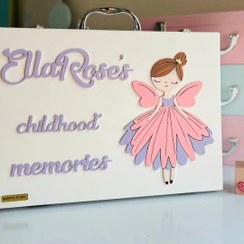 تصویر چمدان خاطرات طرح دختر پروانهای کد7396 