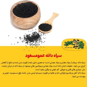 تصویر سیاه دانه درجه یک عمومسعود بسته 100 گرمی 