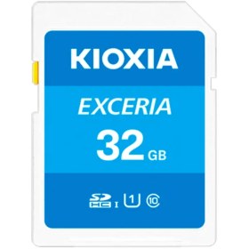 تصویر مموری کارت کیوکسیا مدل LNEX1L032GG4 Class10-U1 100MB/s با ظرفیت 32 گیگابایت KIOXIA EXCERIA SD Memory Card LNEX1L032GG4 Class10-U1 100MB/s 32GB