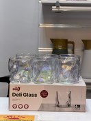 تصویر لیوان شش عددی هولوگرامی مچاله ای هفت رنگ پیرکس 