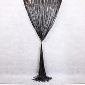 تصویر پرده تزیینی مدل لیزری رشته ای متالایز رنگی 