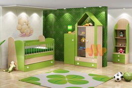 تصویر سرویس تخت نوزاد کلبه 