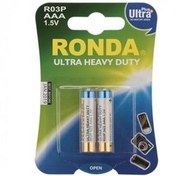 تصویر باتری دوتایی قلمی Ronda Ultra Plus Heavy Duty مدل R03P 