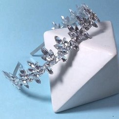 تصویر نیم تاج جذاب تمام سنگ - صورتی 