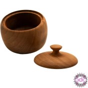 تصویر قندان چوبی ساده گرد 