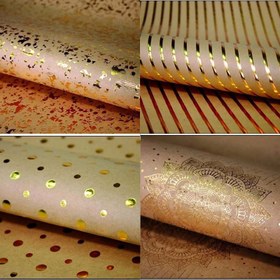 تصویر کاغذ کادو کرافت طلاکوب 