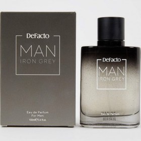 تصویر ادکلن ایرون گری 100 میلی لیتری مردانه خاکستری دیفکتو Defacto MAN IRON GREY