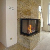 تصویر شومینه گازی دو طرفه بوفالو 