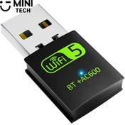 تصویر دانگل وایفای AC600 و بلوتوث ورژن 5.0 مینی تک 