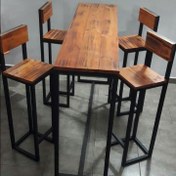 تصویر میز و صندلی غذاخوری مدل نیکل 