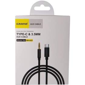تصویر کابل aux به تایپ سی گرند مدل GK-A22 
