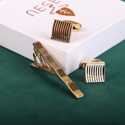 تصویر دکمه سردست و گیره کراوات NESEN کد NZ16 