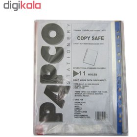 تصویر کاور A4 پاپکو مدل اندیکس رنگی بسته 100 عددی 