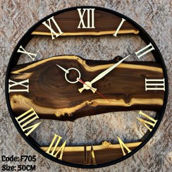 تصویر ساعت چوبی 50Cm چوب سنجد با کد F705 