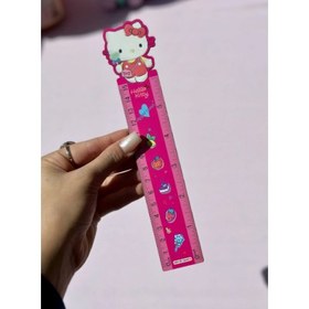 تصویر خط کش چوبی طرح کیتی 