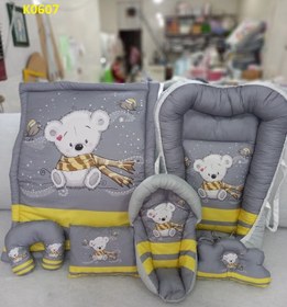 تصویر ست تشک لبه دار نوزادی 6 تیکه فانتزی کد K0607 3D bed set Kid 6 PIS code K0607