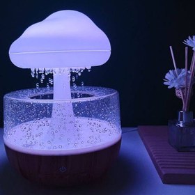 تصویر چراغ خواب قارچی بارانی و رطوبت ساز 