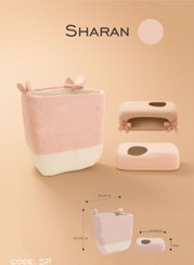 تصویر ست سطل و جا دستمال بوهمی Sharan