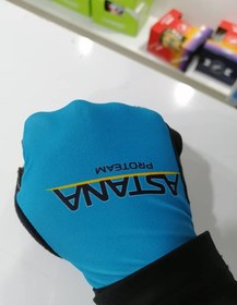 تصویر دستکش دوچرخه سواری اسپید مدل astana آبی Cycling gloves