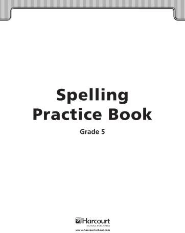 خرید و قیمت دانلود کتاب Harcourt. Spelling Practice Book. Grade 5 | ترب