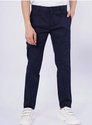 تصویر شلوار رسمی مردانه با دکمه بسته شدن جیب در شب‌نما برند jack & jones Men’s Pant Pockets Button Closer Formal Pant in Night Sky