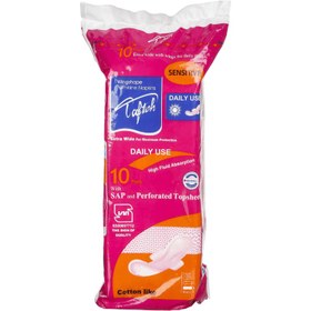 تصویر نوار بهداشتی بالدار تافته ویژه روز 10 عدد Tafteh Feminine Napkins For Day 10 Pads