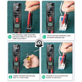 تصویر مولتی متر دیجیتال تمام اتوماتیک و‌اتو رنج با کیفیت مناسب / نمایشگر بزرگ و نمایش ارقام واضح / شمارش ۶۰۰۰ Digital multi meter /good quality