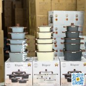 تصویر سرویس قابلمه روگن مدل RU7015 ۱۰ پارچه گرانیتی 