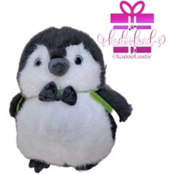 تصویر عروسک پنگوئن چشم تیله ۳۴ سانتی 