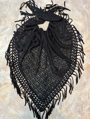 تصویر روسری زنانه بافت سه گوش پاییزی 