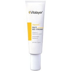 تصویر ژل کرم روشن کننده ویتامین ث ویتالیر حجم 30 میلی لیتر Vitalayer Vitamin C Face Gel Cream ۳۰ Ml