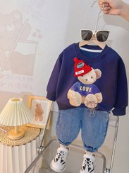 تصویر ست دوتیکه دورس و‌شلوار لی پسرانه وارداتی اورجینال مناسب ۱ تا ۵ سال 