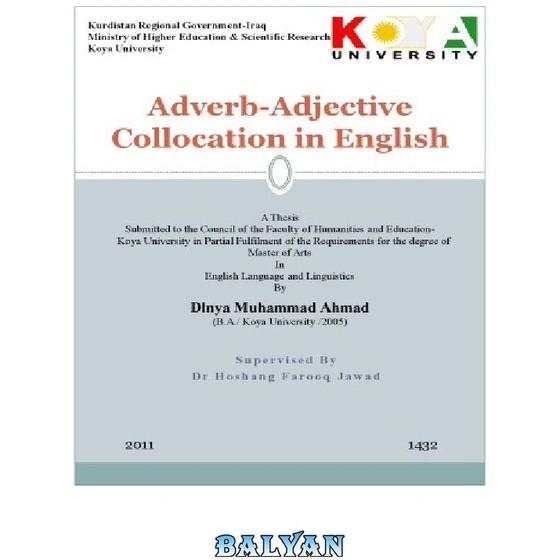 خرید و قیمت دانلود کتاب Adverb-Adjective Collocation in English | ترب